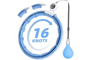 Coollia Cerceau Hula Hoop Fitness pour Sport Maison -Hula Hoop Fitness réglable Perte de Poids avec Embout de Massage 16 Segments Amovibles pour débutants, Adultes-Cerceau de Fitness, Minceur