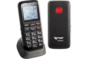 simvalley MOBILE Handys: Komfort-Handy XL-915 V2 mit Garantruf & Ladestation (schnurlos Telefon, Handy Senioren, seniorenhändy)