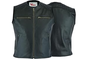 German Wear Motorrad Kutte Lederweste Bikerweste Motorradweste schwarz