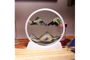 YAIHE Moving Sand Art Picture Silicon rubber Round Frame Sandscapes in Motion dynamic design Sand Art creation Relaxing Toy Desktop wall painting creation