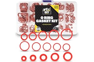 SOL 225pk O Ring Gasket Kit – Assorted Tap Washers for Mixer Taps & Plumbing – Durable Rubber Seals for DIY, Pipe Fittings, Leak Prevention, Automotive, Shower & Household Repairs