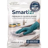 2 &Ccedil;ift Smartizi Bulaşık ve Temizlik Eldiveni (8-8.5 Numara) - Avantaj Paketi Dayanıklı Doğal Kau&ccedil;uk Eldiven