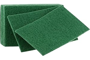 DELAISY KARGO Eponge poncage - éponge vaisselle - éponge lavable - Eponge à récurrer - Eponge gattante - Ustensile de Nettoyage - Tampon abrasif vert - 15 x 23cm - Lot de 10