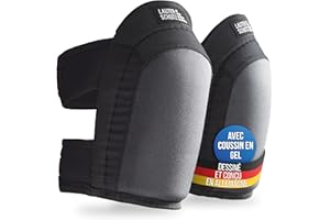 Genouillères en gel professionnel Lauter Schutz® pour le travail - pour poseurs de sol et de carreaux [Revêtement antidérapant et double fermeture confortable] pour artisans et bricoleurs [Fabricant