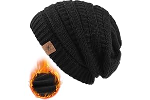 CAOZITOU Mütze Damen Winter, Beanie Wintermütze Thermo Warm Fleece, Weiche Strickmütze für Outdoorsport