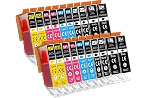 Jhaan 550XL 551XL Zapasowy wkład atramentowy do Canon PGI-550 CLI-551 do Canon PIXMA IP7250 MX925 MX725 MG5550 MG5650 MG7550 MG6650 MG5450 MG6350 MG6450 MG0 Numer referencyjny produktu: 7150. IP8750