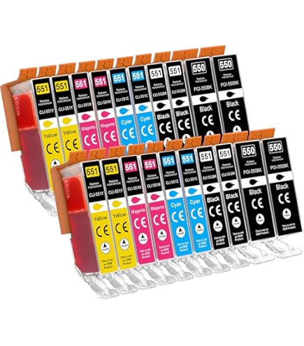 40x XL TINTE PATRONEN mit CHIP für CANON PIXMA IP7250 MG5450 MG5550 MG6450 MX925
