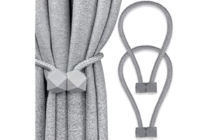 Yatinkim 2 Stück Grau Raffhalter für vorhänge Magnetische gardinenhalter Schnallen Haus Dekorativer Zubehör Schwarzout Fenster Schlafzimmer