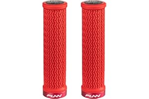 Funn Holeshot Mountain Bike Grips With Single Lock On Clamp, Lightweight And Ergonomic Bike Handle Grips With 22 mm Inner Diameter, Hardened End Bicycle Handlebar Grips For MTB/BMX