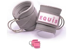 EQUIS GOVICENS Tobilleras Poleas Gym, Tobillera Acolchada de Velcro para Entrenamieto de Glúteos y Piernas. Accesorios Gym Unisex