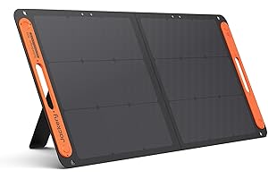 Jackery SolarSaga 100W Portable Solar Panel for Explorer 240/500/1000 Power Station, Foldable Monocrystalline Solar Cell Solar Charger with USB Outputs for Phones Off-Grid Home