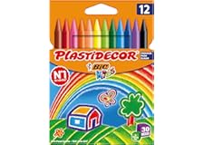 BIC Kids Plastidecor - Ceras para colorear, antimanchas para actividades creativas en casa y el colegio, Blíster de 12 Unidades (Paquete de 1), Colores surtidos, Clásico - Mejor Precio Amazon 2025 | 2,39€ en Material Escolar