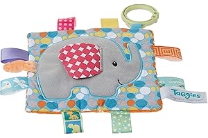MARY MEYER Taggies Crinkle Me Toy with Baby Paper & Squeaker, 16.5 x 16.5-Centimetres, Elephant