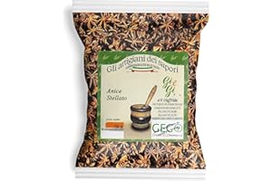 GECO GREEN ECOMMERCE Anice Stellato Intero Essiccato al Sole - Busta da 50 gr | Gluten Free Vegan | Anice Stellato per Decorazioni - Sapore Intenso, Ideale per Insaporire Zuppe e Minestre (Anice Stellato Intero)