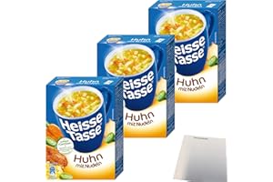 Erasco Hot Cup Chicken with Noodles Pack of 3 (9 Bags of 12.2 g) + usy Block