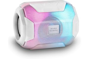 Mars Gaming MSBAXW, Bluetooth-RGB-högtalare, kompakt, 10 W, USB/MicroSD/Radio