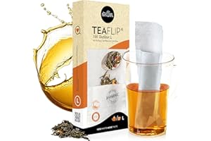 Finum Lot de 100 filtres à thé Capacité maximum 4 tasses, blanc, 82 x 182 cm