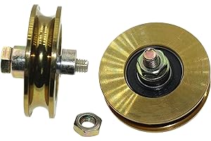 STEEL GATE WHEEL-59 ROUND 2 ruote per cancelli scorrevoli da 59 mm di diametro, scanalate, in acciaio, prodotte nell'Unione europea (scanalatura da 10 mm, cuscinetto 10 mm)