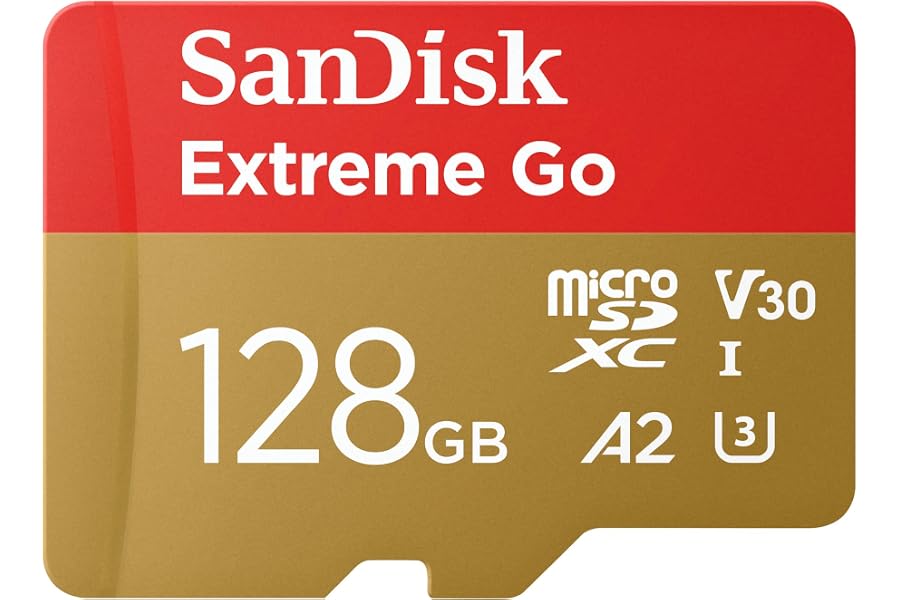 SanDisk 128GB Extreme Go Tarjeta Micro SD + adaptador SD