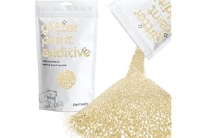 Champagne Gold Glitter Paint Additive 100g for Adding Sparkle to Paints & Varnish | Paint Walls Sparkly Add to Emulsion, Acrylic or Lacquer Indoor | Hemway
