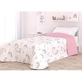 Victorio &amp; Lucchino Children's Summer and Spring Quilt Lightweight Microfibre Bedspread (Unicorn, Bed 90 cm)