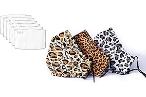 Habac Studio Pack of 3 Face Masks + 6 PCS PM 2.5 FILTERS Face Mask Cover Bandana Balaclavas Face Masks Washable UK Reusable Face Mask Black Face Masks Nose Wire Unisex. UK Seller