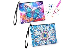 Flnlano Craft Kits for Kids Age 7-8-9-10, Girls Birthday Gifts for 8 9 10 11 12 Year Old, Diamond Art Painting Handbags Kit Arts and Crafts for Kids Adults, Creative Presents for 6-12 Year Old Girl