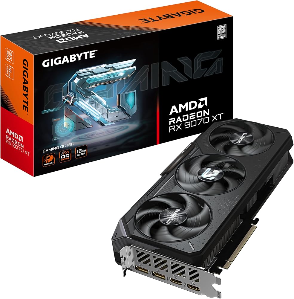 GIGABYTE VGA AMD RADEON 16GB GDDR6 RX 9070 XT GAMING OC Ekran Kartı, GV-R9070XTGAMING OC-16GD
