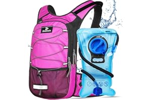 Zounich Hydration Backpack, Breathable Running Backpack with 3L Water Bladder, Large Capacity Hiking Rucksack Outdoors Hydration Bag Pack Perfect for Cycling Camping Fitness Climbing Fits Men & Women