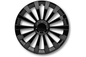 ALBRECHT AUTO-ZUBEHÖR Albrecht 16 Pouces Noir enjoliveurs pour Jantes en Acier - Meridian enjoliveur de Roue en Plastique avec Peinture en Couches - Enjoliveurs dans l'emballage d'origine Albrecht - Fabriqué en UE
