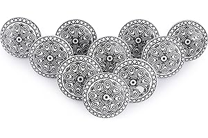 Ajuny Zestaw 10 ceramicznych gałek czarno-białych, z nadrukiem, ręcznie wykonane gałki do kuchni, łazienki, komody, szuflady, szafy, dekoracyjne uchwyty ceramiczne, zestaw uchwytów meblowych