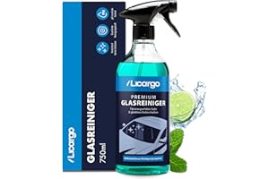 ‎LICARGO LICARGO Glasreiniger Auto [750ml] | Streifenfrei | Neue Rezeptur | Professioneller Autoscheiben Reiniger für innen & außen | Fensterreiniger für Autofenster, Windschutzscheiben, Scheibenreiniger Auto