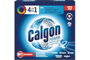 Calgon Powerball Pastillas - Antical para la Lavadora, Elimina Olores y Suciedad, en formato pastillas, 15 unidades