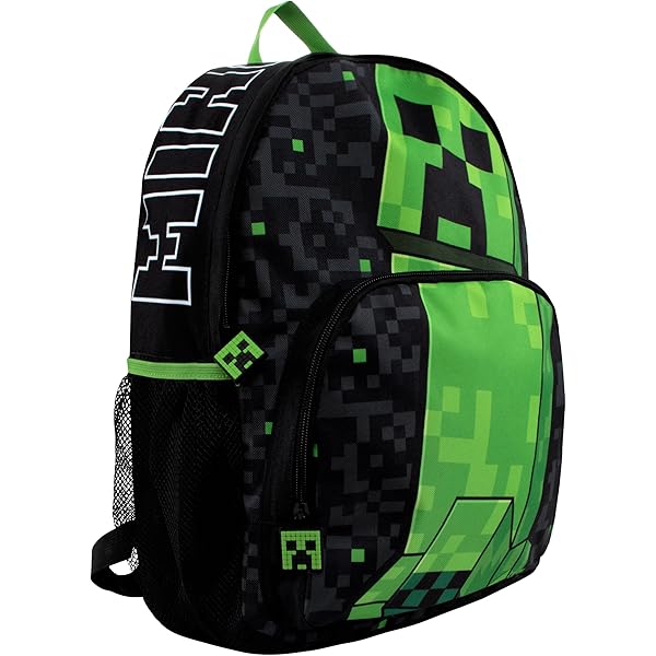 Mybagstory Zaino Minecraft Per Bambino 38x28x16 Cm – 2 Scomparti Con Zip – Scuola Primaria – Regalo