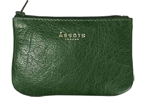ASSOTS Genuine Soft Real Leather Zip Top Coin Purse for Women Accessory Mini Pouch