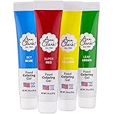 Gel colorante alimentare di grado professionale Ann Clark, confezione da 4, non OGM, prodotto negli Stati Uniti, super rosso,
