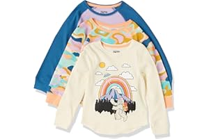 Amazon Essentials Camisetas Térmicas de Manga Larga (Previamente Spotted Zebra) Niña, Paquetes Múltiples