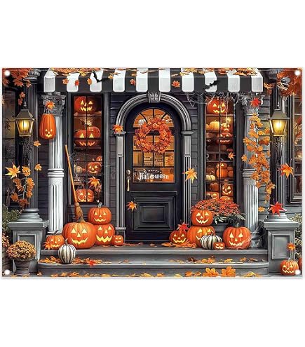 Bannière Décorative Halloween 1x1,8 M – Fond Photo Sorcière – Tissu Polyester – Pour Fête, Photomaton