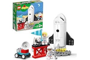 LEGO 10944 DUPLO Missione Dello Space Shuttle, Idea Regalo di Natale Con Razzo Spaziale Giocattolo E Astronauti, Set di Giochi Per Bambini E Bambine Dai 2 Anni