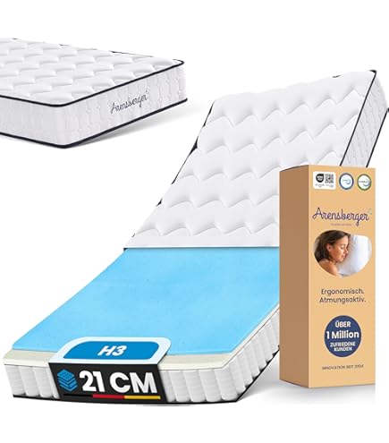 Arensberger Lara Matelas à ressorts 160 x 200 cm - 19 cm de hauteur