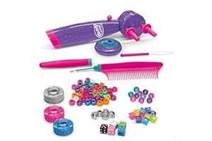 Colorbaby Shimmer 'n Sparkle - Set de peluquería Infantil, Trenzador de Pelo eléctrico, Peine de púas, Enhebrador, Incluye Cuentas de Colores, Gomas para el Pelo, Decora tu Cabello, +8 años, 47089