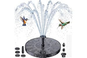 AISITIN Solar Water Fountain, Solar Powered Water Fountain with Multiple Nozzles, Floating Solar Pond Pump,Solar Water Featur