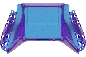 eXtremeRate Back Case für Xbox Series X&S Model 1914, DIY-Ersatz Rückseites Gehäuse Hülle & Batterieabdeckung Skin Backplate Shell Zubehör für Xbox Series X/S Controller-Lila Blau