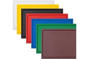 MUVELL ECOline - Schneidebrett Kunststoff Spülmaschinenfest, EXTRA schwer, messerschonend | ver. Farben & Größen | HACCP gekochtes Fleisch Küchenbrett | Schneidbrett Saftrille (Braun, 45x30x2 cm)