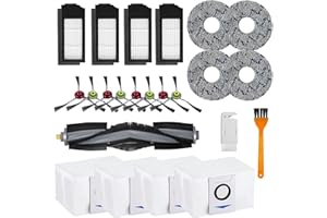 JREHUIG 23 akcesoria do Ecovacs Deebot x 1 Turbo / Omni odkurzacz automatyczny, worki do odkurzacza Ecovacs, szczotka główna, filtr ze szczotką boczną, ściereczka do wycierania, części zamienne do Ecovacs