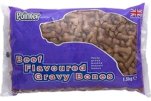 FOLD HILL Pointer - Beef Flavoured Gravy Bones, Beefy Dog Treats, Tasty Gravy Dog Bones, 1.5kg