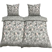 4-teilige Winter-Fleece-Bettwäsche 135x200 – Kuschelig Weich, Mit Reißverschluss, Grau/schwarz