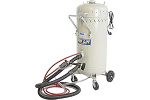 Pro-Lift-Werkzeuge Mobiles Sandstrahlgerät 105l Kessel Rückgewinnung Schlauch + Pistole Sandstrahlkabine 105 Liter Druckluft Sandstrahlanlage Strahlgerät mobil