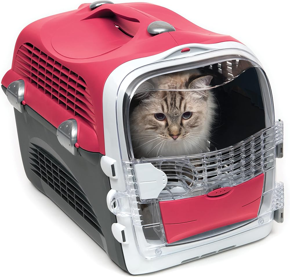 Catit Cabrio Carrier Cherry Red Kedi Köpek Taşıma Çantası, Kırmızı Renk
