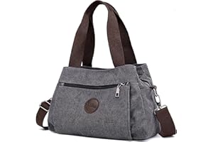 DORRISO Femmes Sac à Main Toile Sac Bandoulière Voyage Sac Messenger Léger Sac de Toile Vintage Femme Voyage Quotidien École Sac Bandoulière